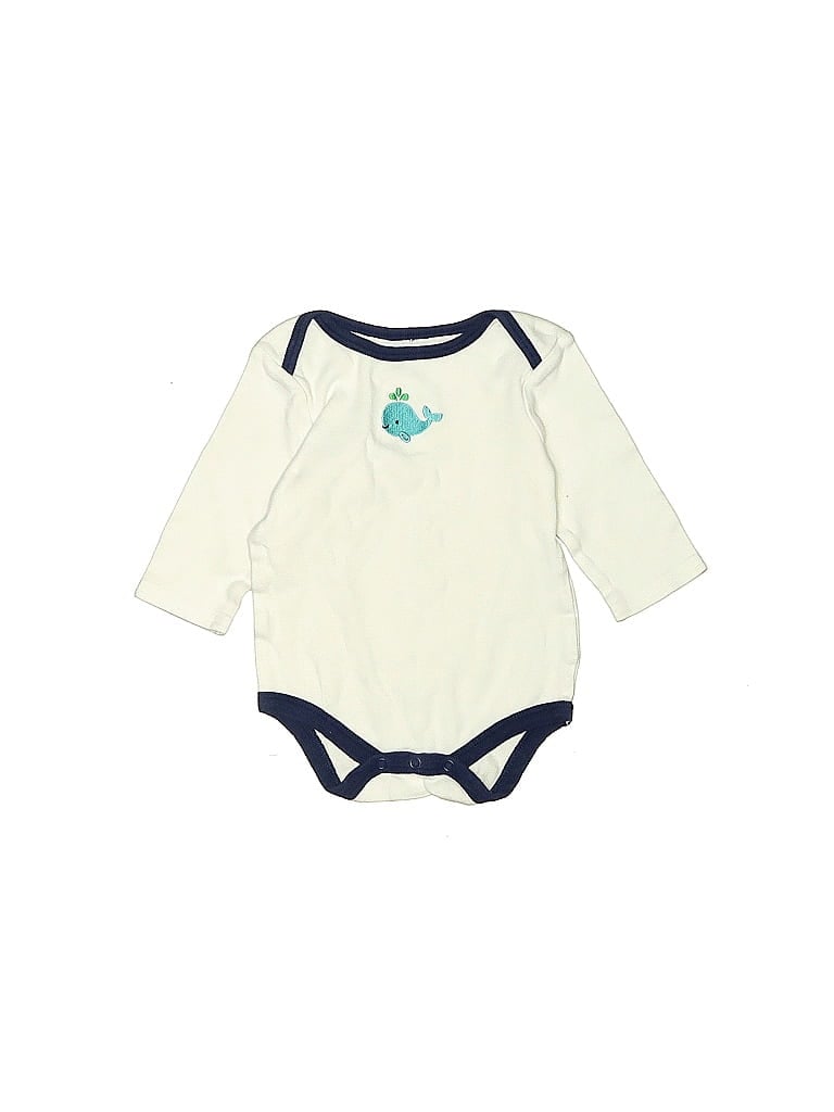 Pre-owned Nursery Rhyme Babies' Long Sleeve Onesie In White