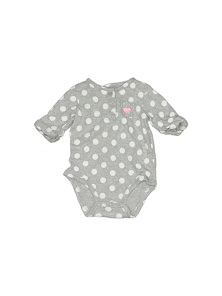 Click to view more detailed imagery on our partner's website Pre-owned Carter's Babies' Long Sleeve Onesie In Gray