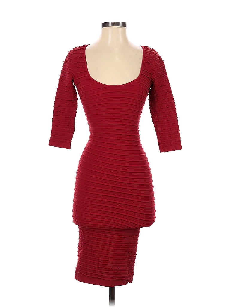 Click to view more detailed imagery on our partner's website Pre-owned Bebe Cocktail Dress In Burgundy