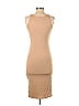 Pink Lily Solid Tan Casual Dress Size XS - photo 2
