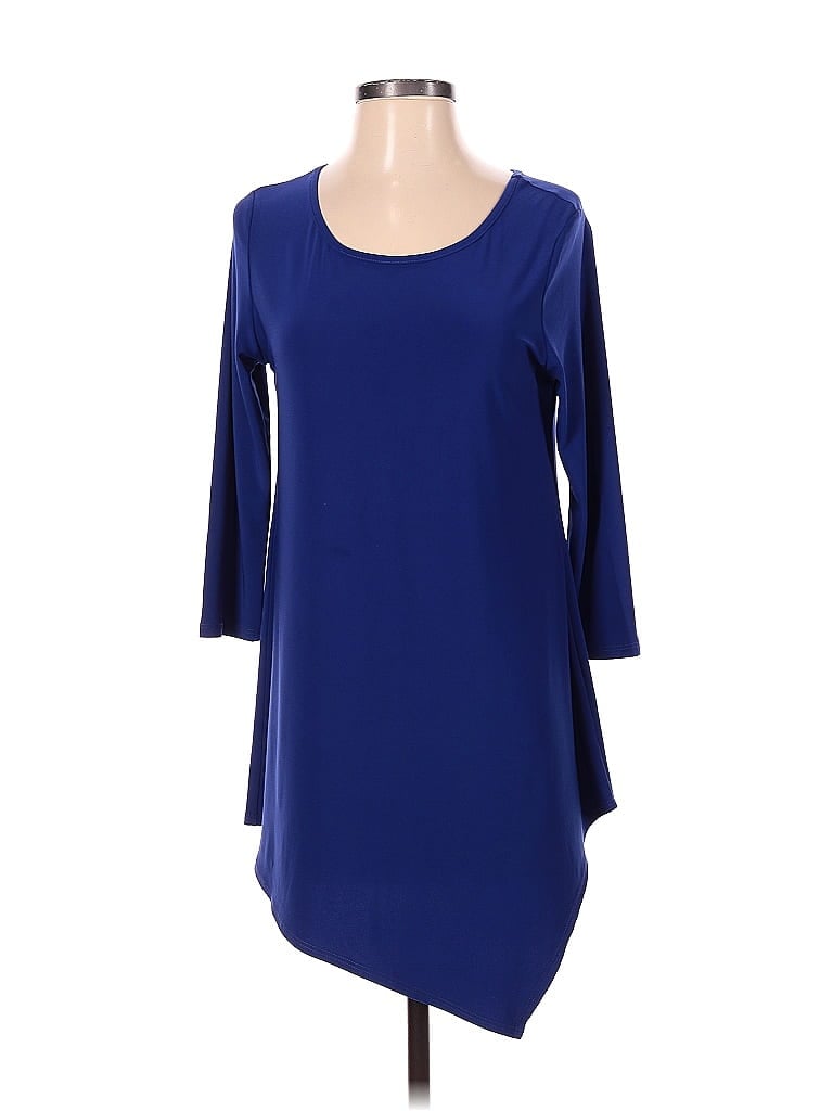 Pre-owned Clara Sun Woo 3/4 Sleeve Top Blue Boatneck Tops