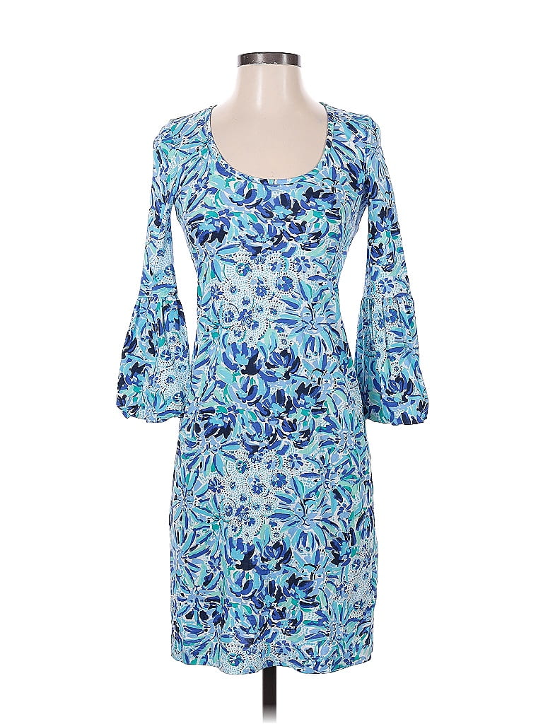 Dress Designer By Lilly Pulitzer In Blue & White, Size: Xxs