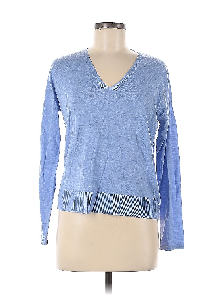 Pull Col V En Cachemire 100% Banana Republic - Bleu - Taille S Femme - Occasion Très Bon état