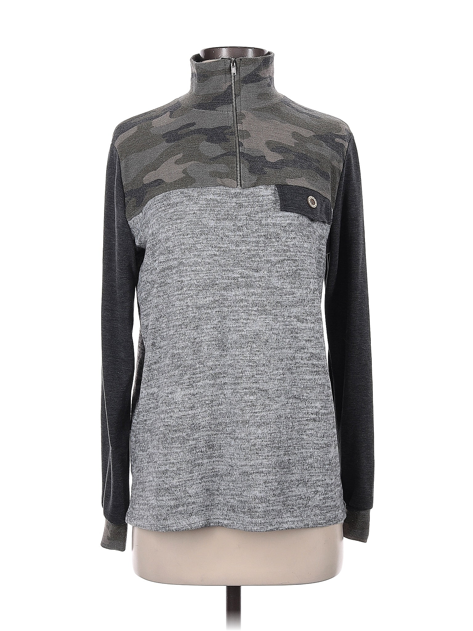 トップス bibi Grey Black Rose Twill Stripe Bibi Top 9/16/25 1158 – B