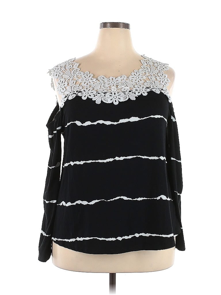 Pre-owned Shein 3/4 Sleeve Blouse In Black