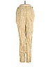 Les Copains 100% Linen Animal Print Gold Casual Pants Size 11 - photo 1