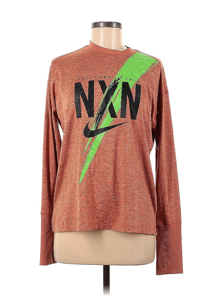 Nike Orange Long Sleeve Top Size M - photo 1