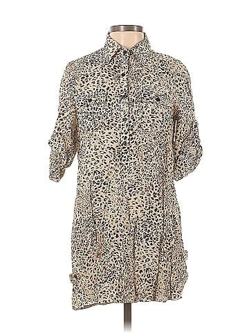 Cotton Express 3/4 Sleeve Button-Down Shirt (view 1)