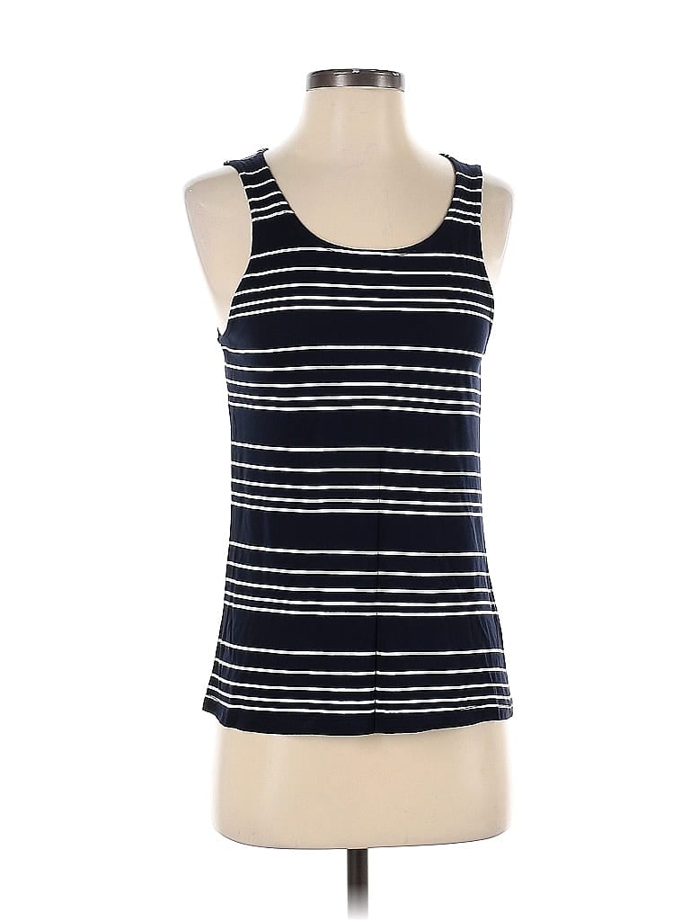 Pre-owned Banana Republic Tank Top Blue Halter Neckline Tops