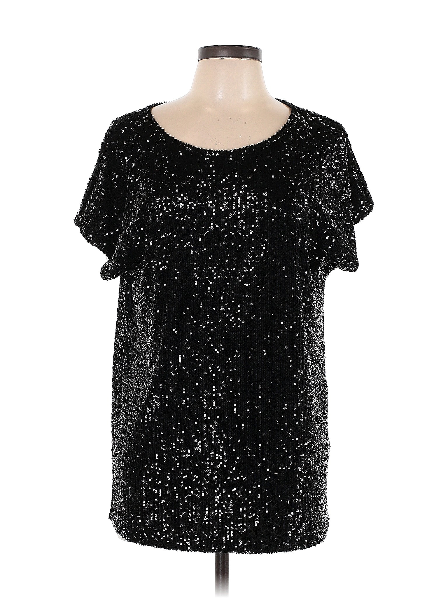 Rachel Zoe Black Short Sleeve Top Size L 80 off ThredUp