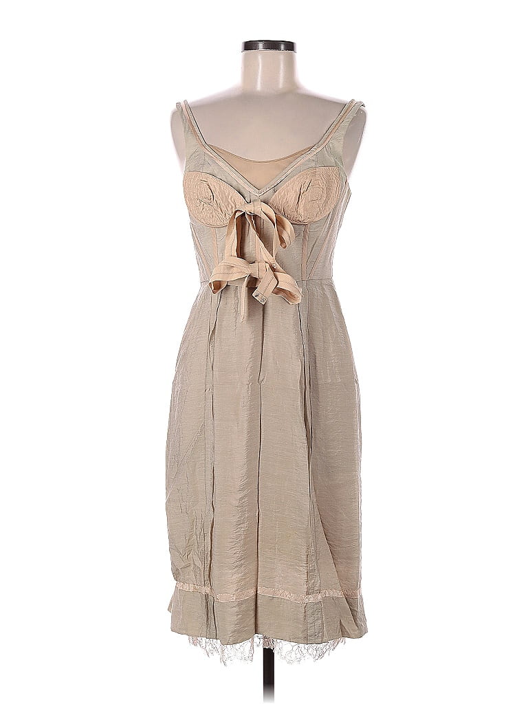 BCBGMAXAZRIA Runway Tan Casual Dress Size 6 - photo 1