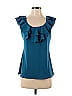 Kenar Teal Sleeveless Blouse Size S - photo 1