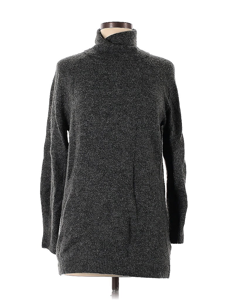 Pre-owned H&m Turtleneck Sweater In Gray