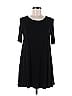 Azules Solid Black Casual Dress Size M - photo 1