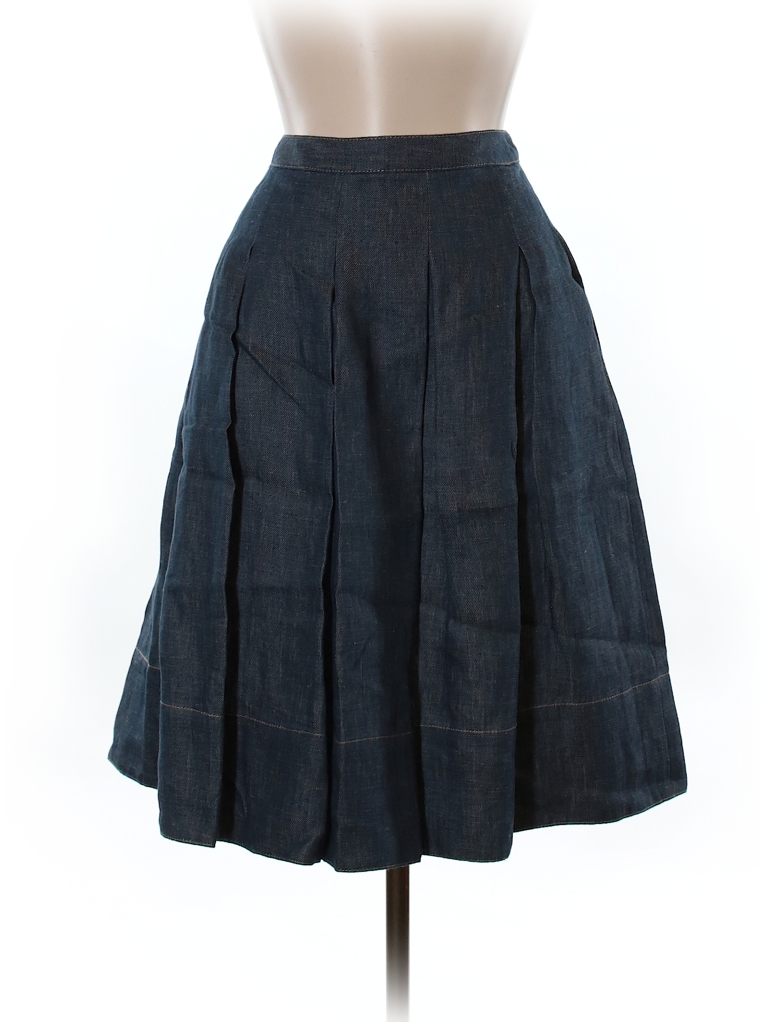 Talbots 100% Linen Solid Dark Blue Casual Skirt Size 6 (Petite) - 82% ...