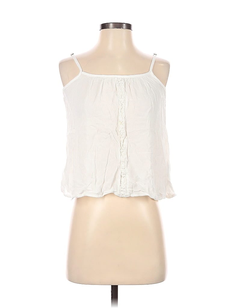 Pre-owned Rip Curl Tank Top Ivory Halter Neckline Tops In White