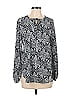 Joe Fresh 100% Polyester Gray Long Sleeve Blouse Size S - photo 1