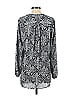 Joe Fresh 100% Polyester Gray Long Sleeve Blouse Size S - photo 2