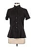 D&G Dolce & Gabbana Black Brown Short Sleeve Blouse Size M - photo 1