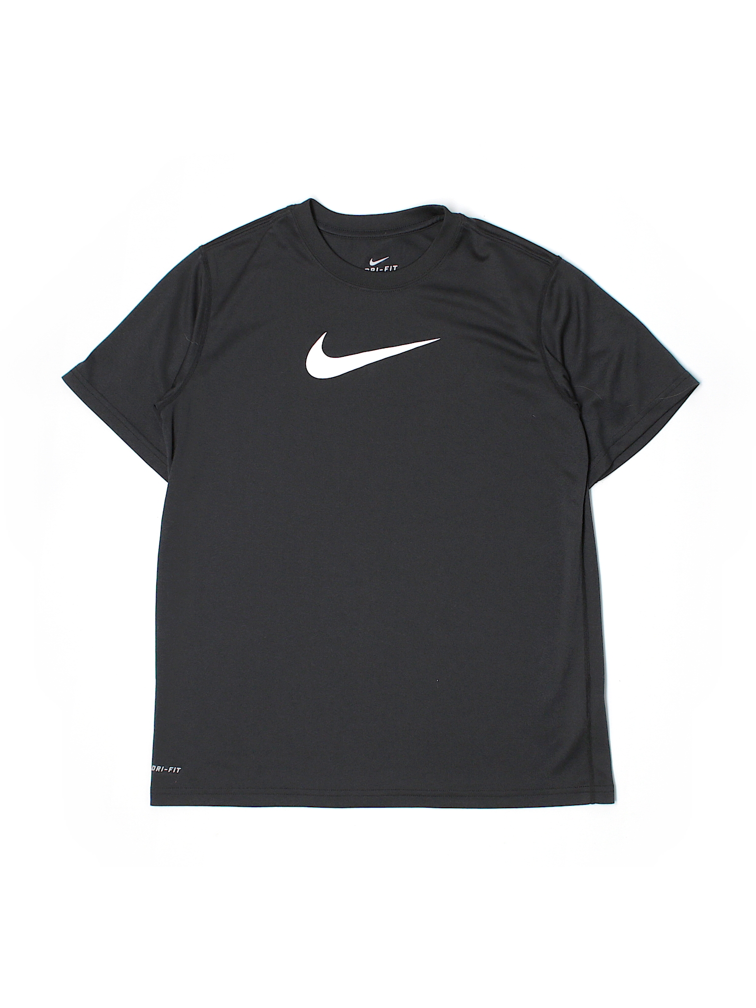 Nike 100% Polyester Graphic Black Active T-Shirt Size L (Youth) - 63% ...
