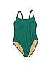 J.Crew Solid Chevron-herringbone Graphic Tropical Color Block Green One Piece Swimsuit Size 15 - photo 1