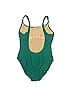 J.Crew Solid Chevron-herringbone Graphic Tropical Color Block Green One Piece Swimsuit Size 15 - photo 2