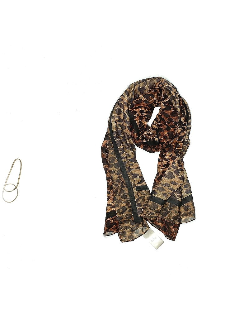Assorted Brands 100% Polyester Paisley Animal Print Brown Scarf One size - photo 1