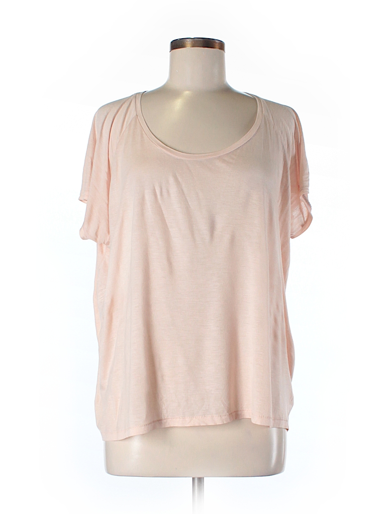 Madewell 100% Viscose Solid Coral Short Sleeve T-Shirt Size M - 70% off ...