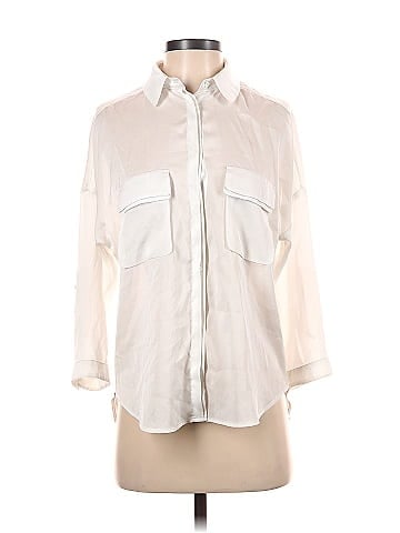 Basic House 3/4 Sleeve Button-Down Shirt (view 1)