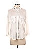 Basic House Ivory 3/4 Sleeve Button-Down Shirt Size XS - photo 1