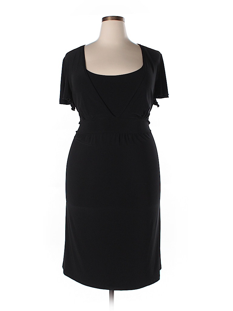 Lane Bryant Solid Black Casual Dress Size 22/24 (Plus) - 75% off | thredUP