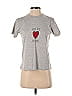FIORUCCI 100% Cotton Hearts Gray Short Sleeve T-Shirt Size XS - photo 1