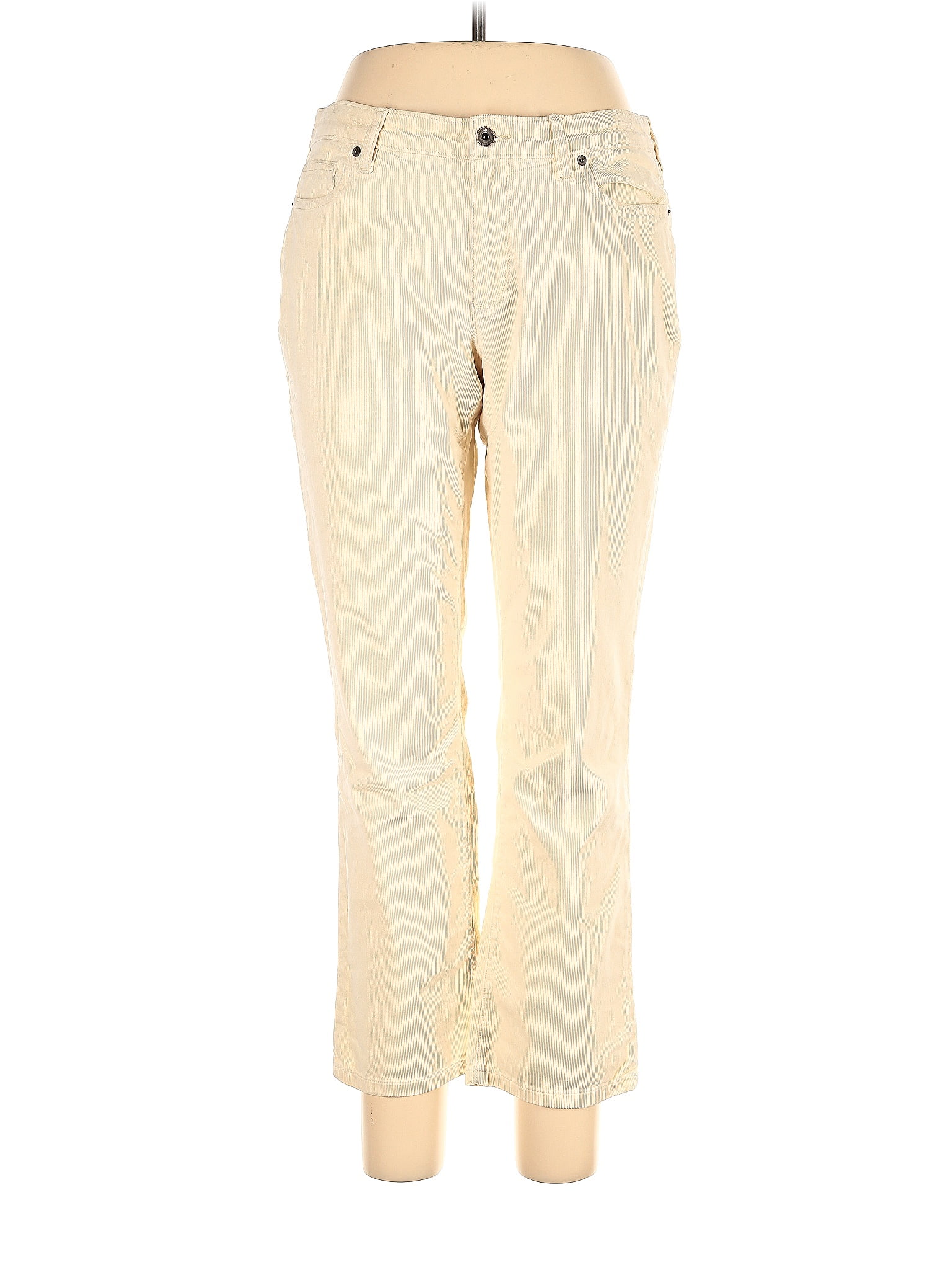 Lands' End Chevronherringbone Gold Tan Cords Size 10 (Petite) 80