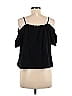 H&M 100% Cotton Black Short Sleeve Top Size M - photo 2