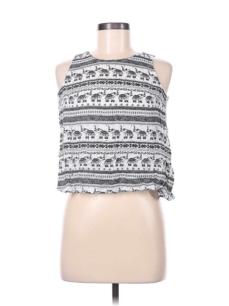 H&M Loves Coachella Silver Tank Top Size 8 - photo 1