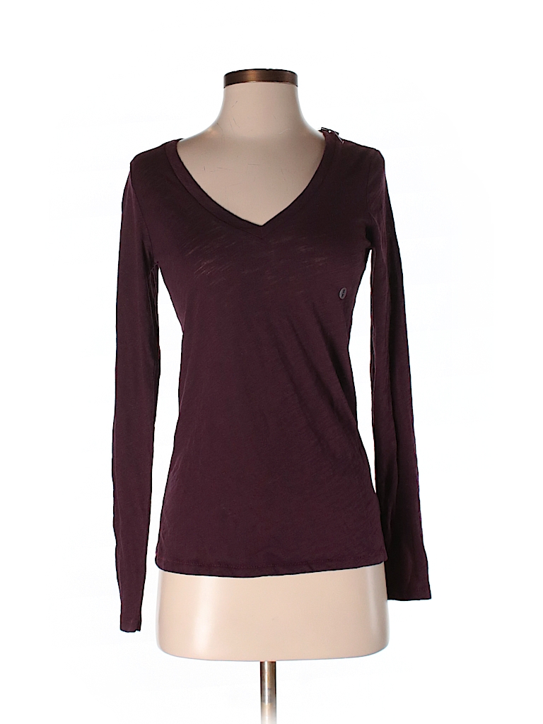Aerie Solid Dark Purple Long Sleeve T-Shirt Size S - 60% off | thredUP