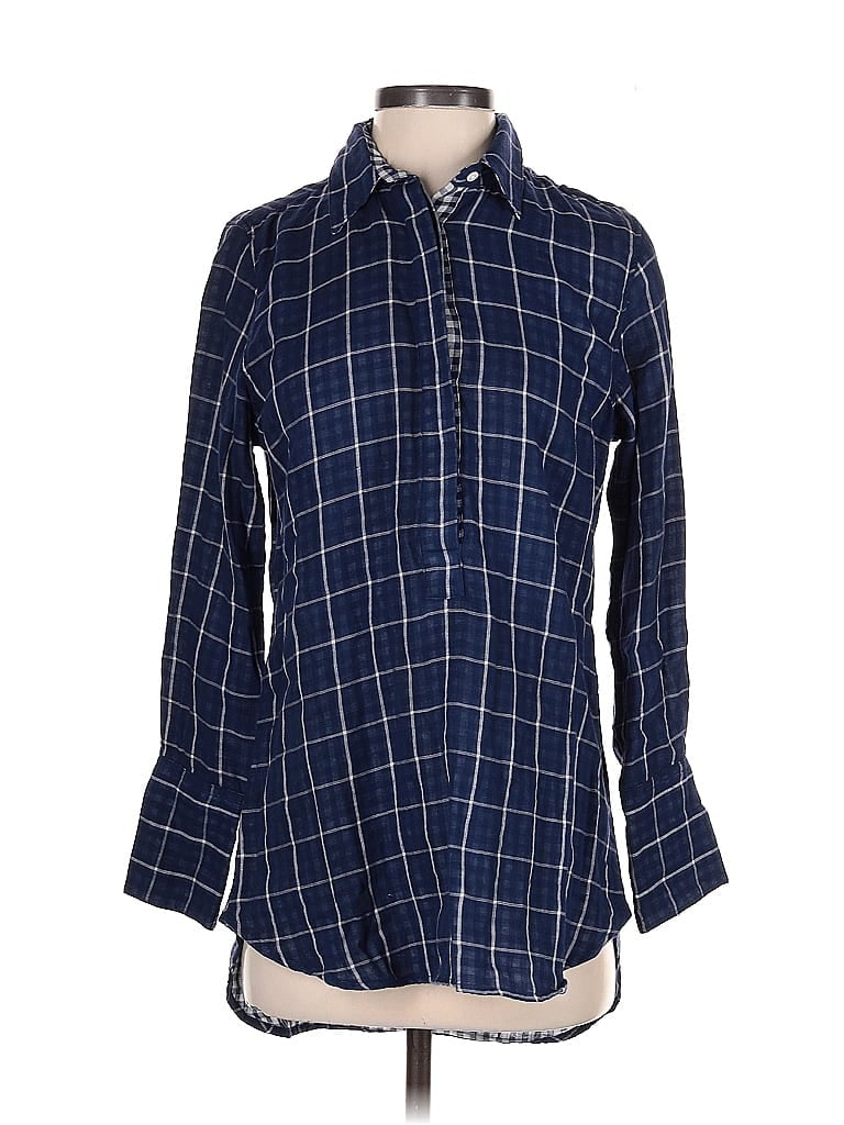 Claridge + King 100% Cotton Blue Long Sleeve Button-Down Shirt Size XS - photo 1