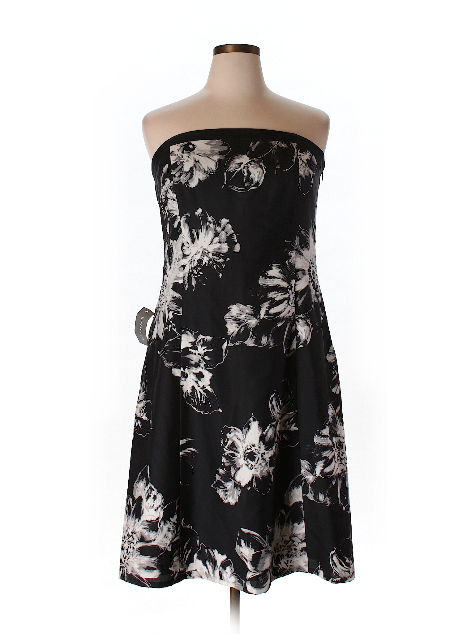 Ann Taylor 100% Silk Print Black Silk Dress Size 16 - 73% off | thredUP
