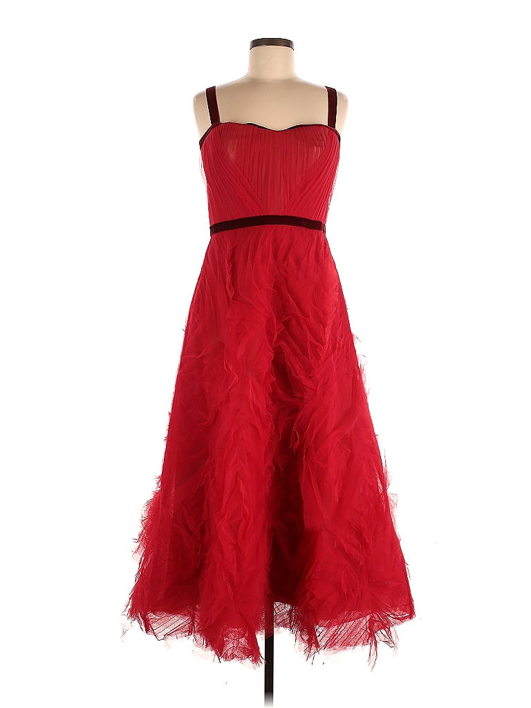 MARCHESA notte 100 Nylon Red Cocktail Dress Size 10 82 off ThredUp