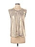 81 poppies 100% Polyester Metallic Silver Sleeveless Blouse Size 2 - photo 1