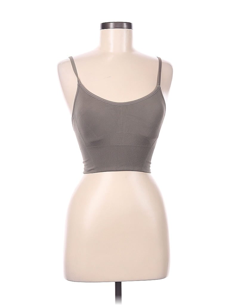 Pre-owned All In Motion Tank Top Gray Strapless Neckline Tops