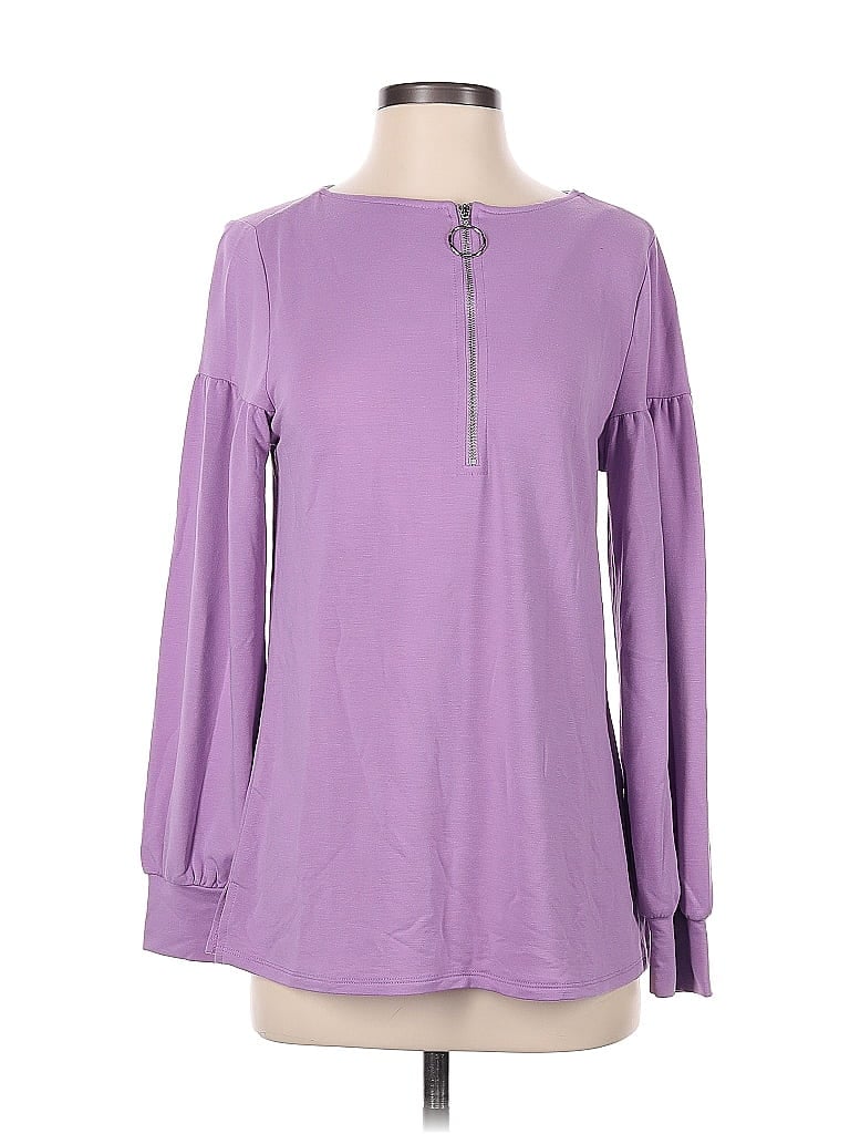 Pre-owned Belle By Kim Gravel Sweatshirt In Purple