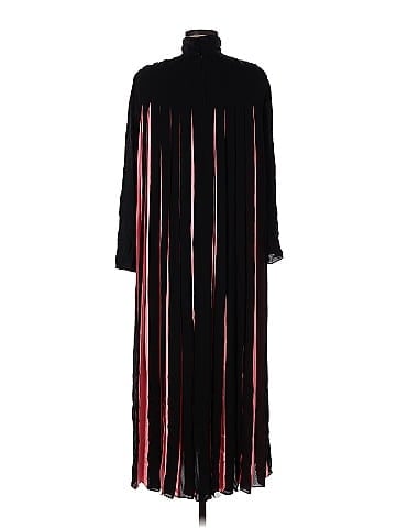 Valentino Pleated Embroidered Silkcrepe Midi Dress (view 2)