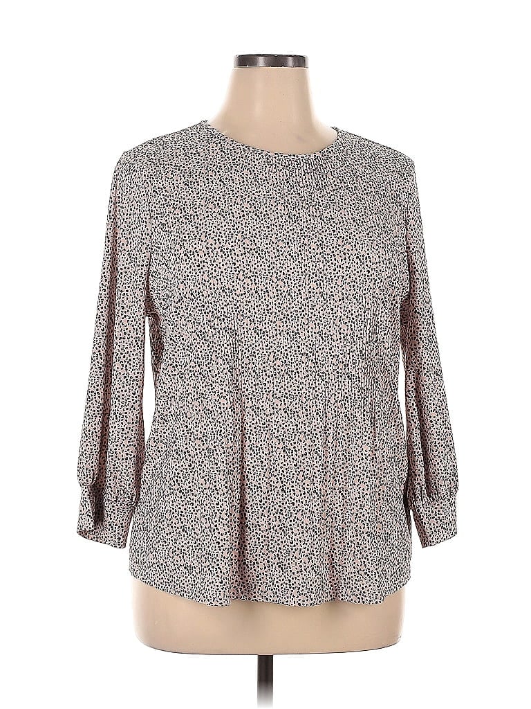 Pre-owned Adrianna Papell 3/4 Sleeve Blouse In Gray