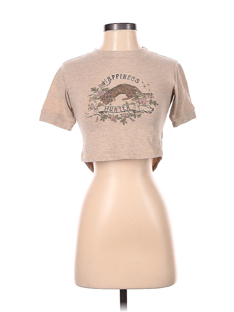 Mia Joy Tan Short Sleeve T-Shirt Size 5 - photo 1