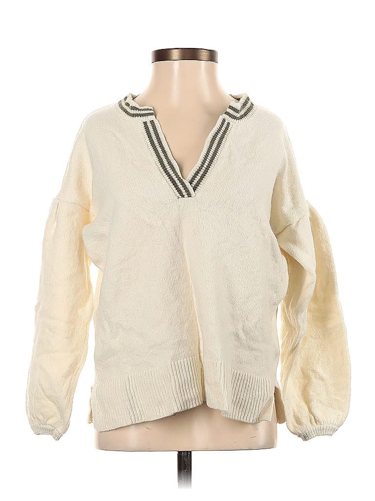 Pre-owned Madewell Wool Pullover Sweater In White