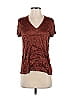 XCVI 100% Rayon Brown Short Sleeve Top Size XS - photo 1