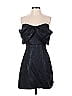 ML Monique Lhuillier 100% Polyester Metallic Black Cocktail Dress Size 4 - photo 1