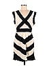 BCBGMAXAZRIA 100% Silk Stripes Ivory Cocktail Dress Size 8 - photo 1