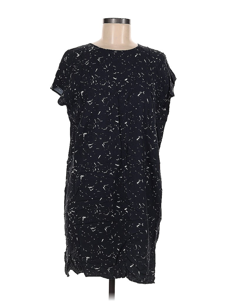 Nique 100% Rayon Stars Graphic Black Casual Dress Size 8 - photo 1